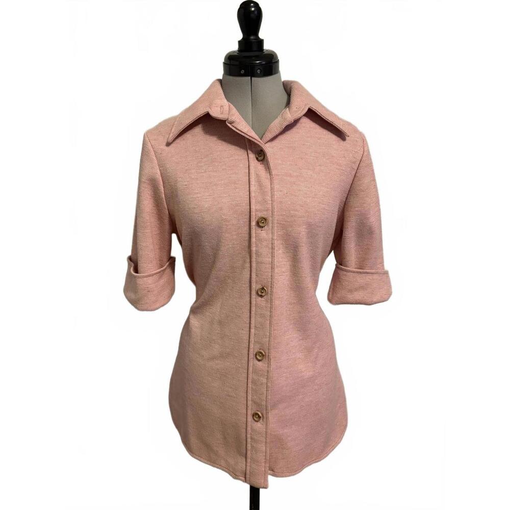 Vintage Russ Togs Pink Shacket Size Small with Cinch Belt